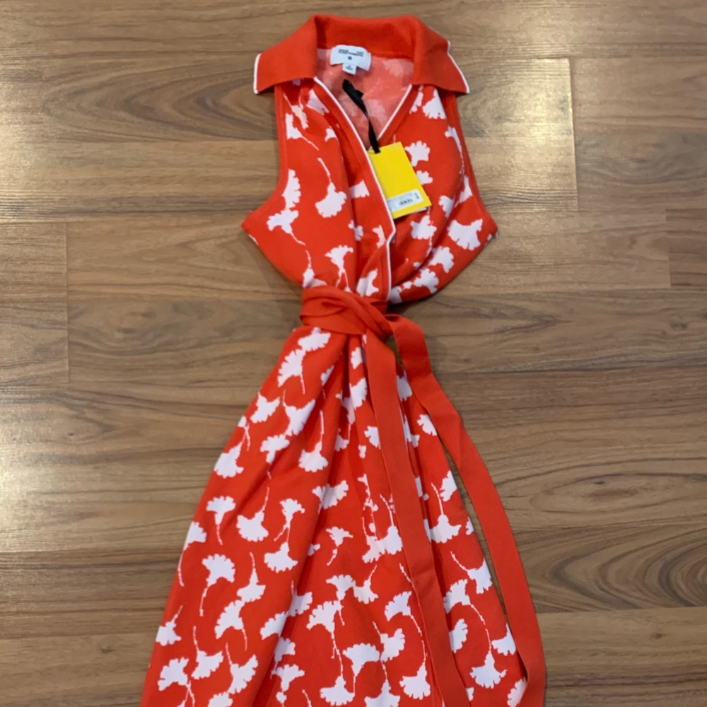 DVF for Target Collared Sleeveless Sweaterknit Midi Wrap Dress